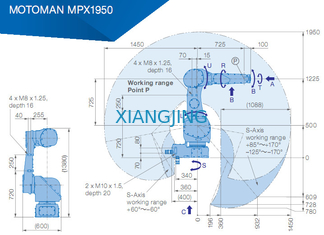 MPX1950 Używany robot Yaskawa do malowania 7 kg ładowności robotów z ramieniem 1450 mm