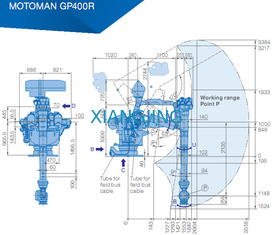 GP400R Używany robot Yaskawa do podnoszenia i umieszczania 400 kg ładunku 3518 mm Roboty z ramieniem