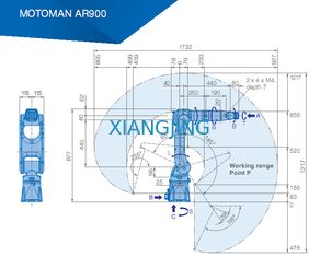 AR900 Używany robot Yaskawa do spawaczy łukowych 7 kg ładowność 927 mm robot spawalniczy ramienia